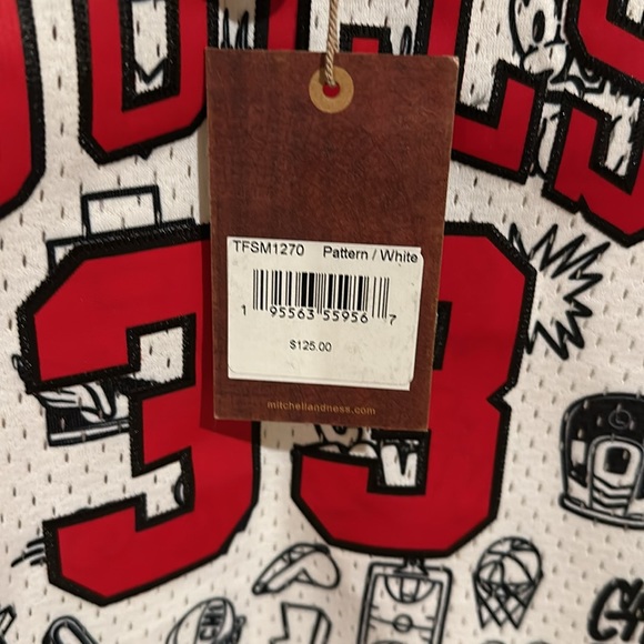 Scottie Pippen Chicago Bulls Women’s 1997 Doodle Swingman Reproaz Jersey – White - Picture 11 of 16